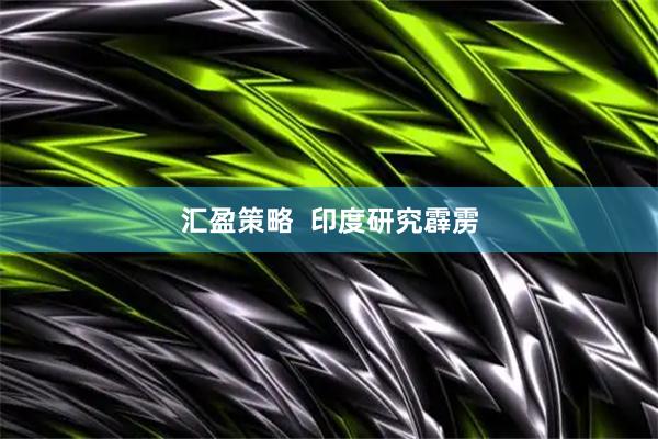 汇盈策略  印度研究霹雳