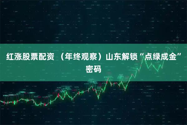 红涨股票配资 （年终观察）山东解锁“点绿成金”密码