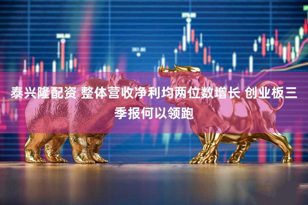 泰兴隆配资 整体营收净利均两位数增长 创业板三季报何以领跑