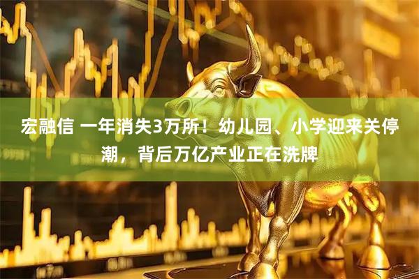 宏融信 一年消失3万所！幼儿园、小学迎来关停潮，背后万亿产业正在洗牌